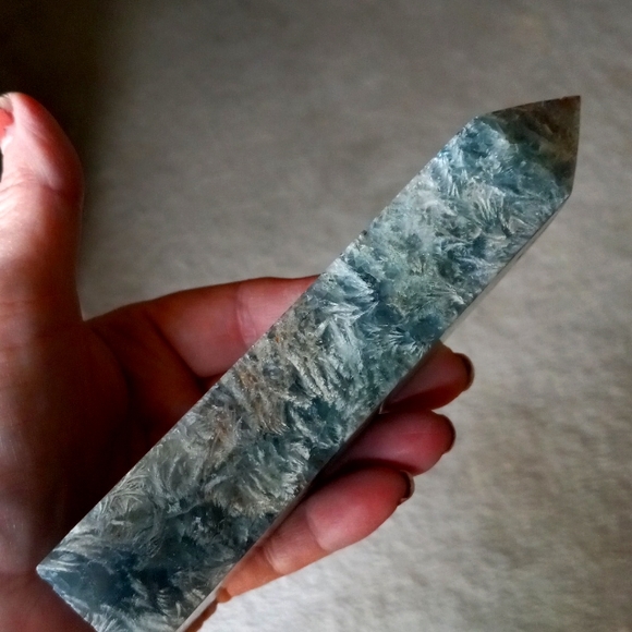 Feather Fluorite with Druzy Crystal Tower. - Picture 3 of 7